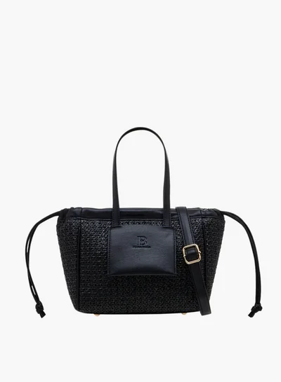 Flora Bella By Shoexpress Textured Tote Bag with Double Handle and Magnetic Button Closure