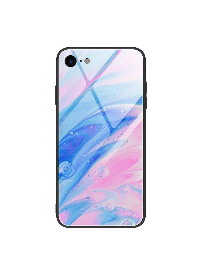 S-TOP Case For iPhone SE 2022 / SE 2020 / 8 / 7 Marble Pattern Glass Protective Case - Image 1