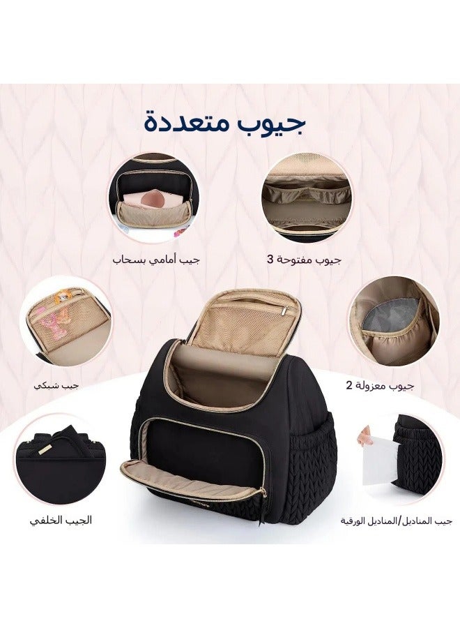 عام حقيبة حفاضات حقيبة حفاضات على ظهره أزياء حديثي الولادة مصغرة حقيبة الأمومة حقيبة سفر - Image 3