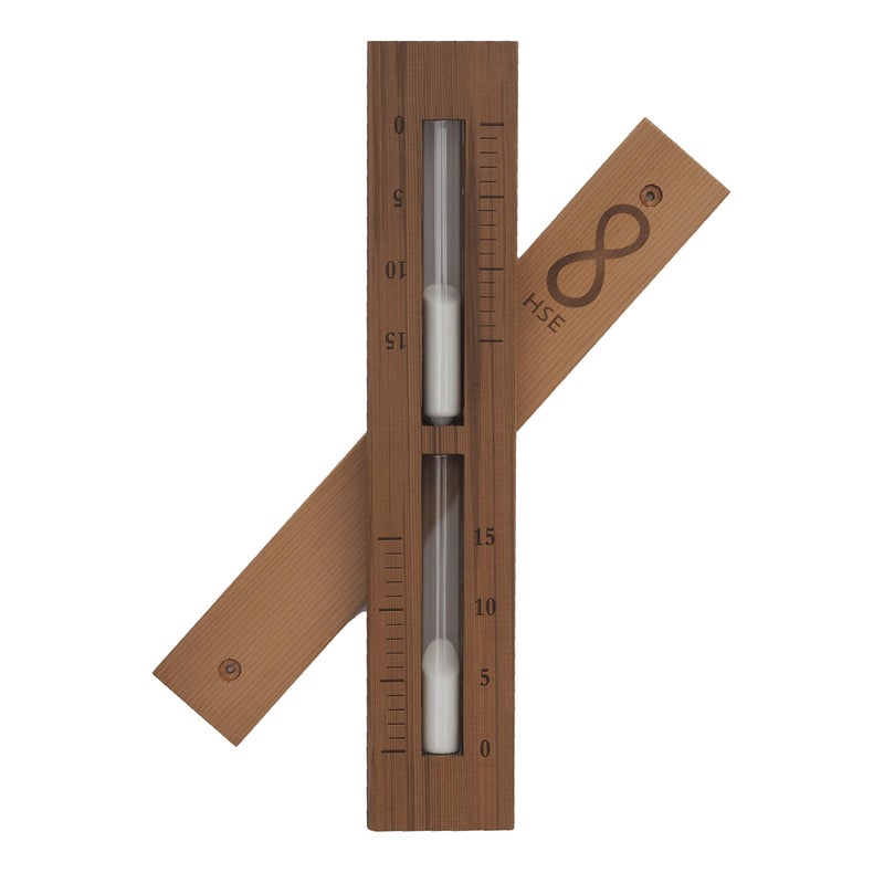 Home Sauna Experience HSE Cedar Box Sauna Sand Timer  15 Minutes  Choose Your Sand Color 15 Minutes White 