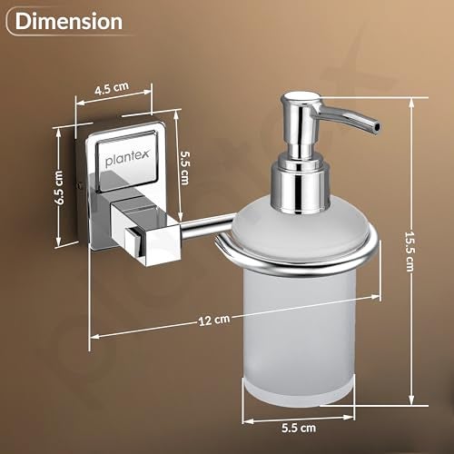 Plantex 304 Grade Stainless Steel Liquid Soap Dispenser/Shampoo Dispenser/Hand Wash Dispenser/Bathroom Accessories Pack of 1, Darcy (Chrome) - Image 4