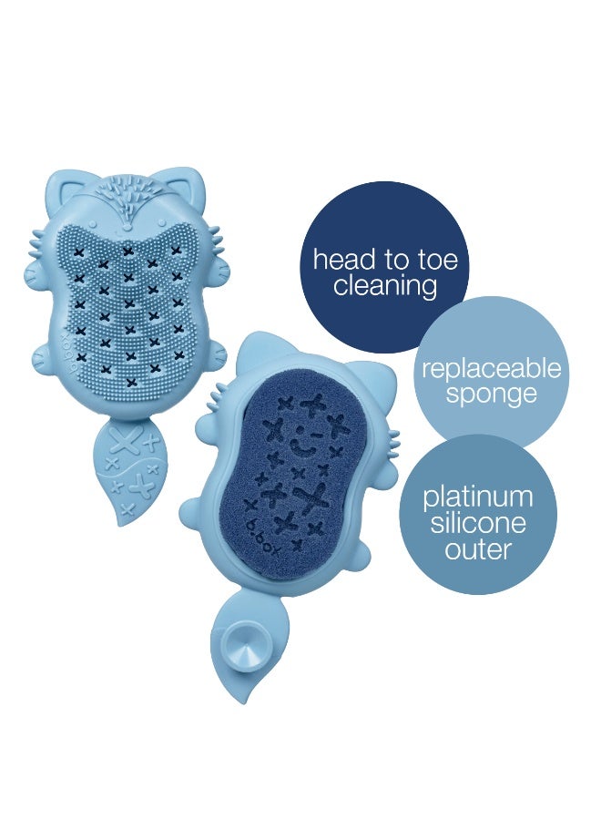 b.box فرشاة استحمام الأطفال، فرشاة سيليكون ناعمة للتنظيف اللطيف، قبضة مريحة، صحية وسهلة التنظيف، حديثي الولادة+ - Image 1