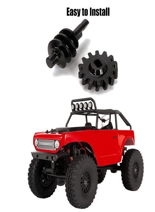 AMK 2pcs Steel Axle Differentials Gear 13T/2T Front and Rear Overdrive Differential Worm Gear for Axial SCX24 1/24 RC Crawler Truck Car Upgrades Parts Accessories (2T-13T) - Image 5