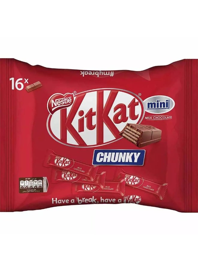 Nestle - Chunky Mini Milk Chocolate Bar 250gms (16 Minis) - Image 1