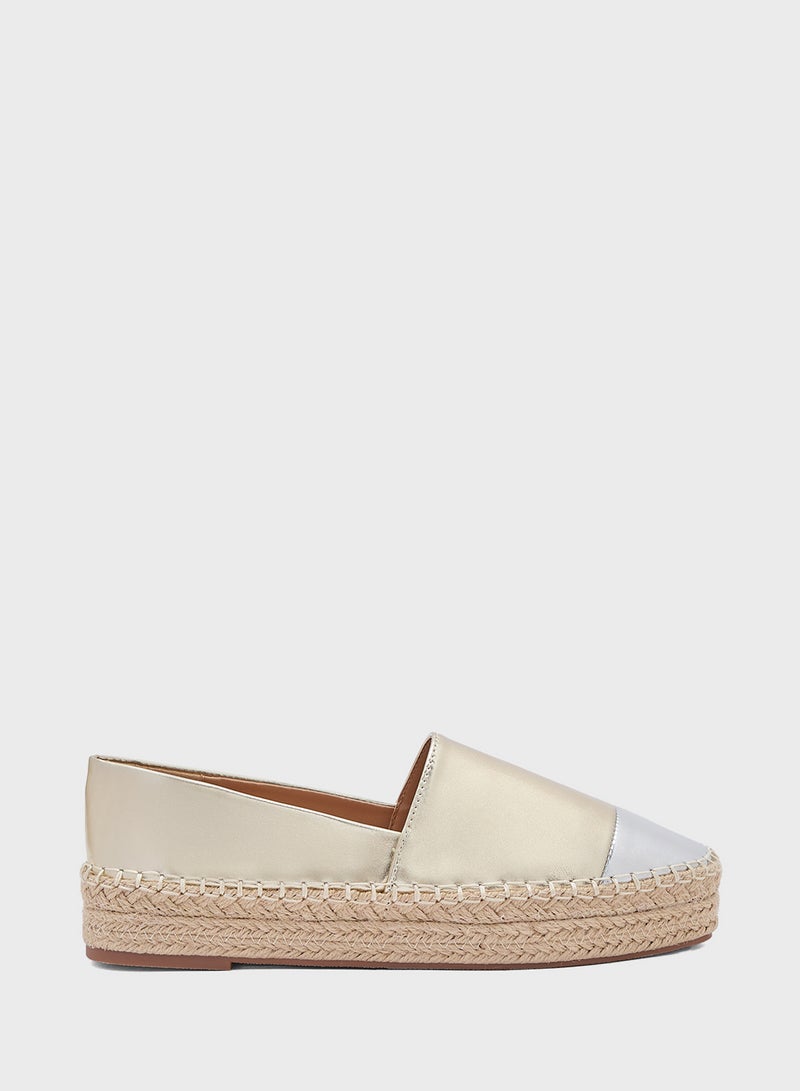 ELLA Metallic Toe Espadrille - Image 1