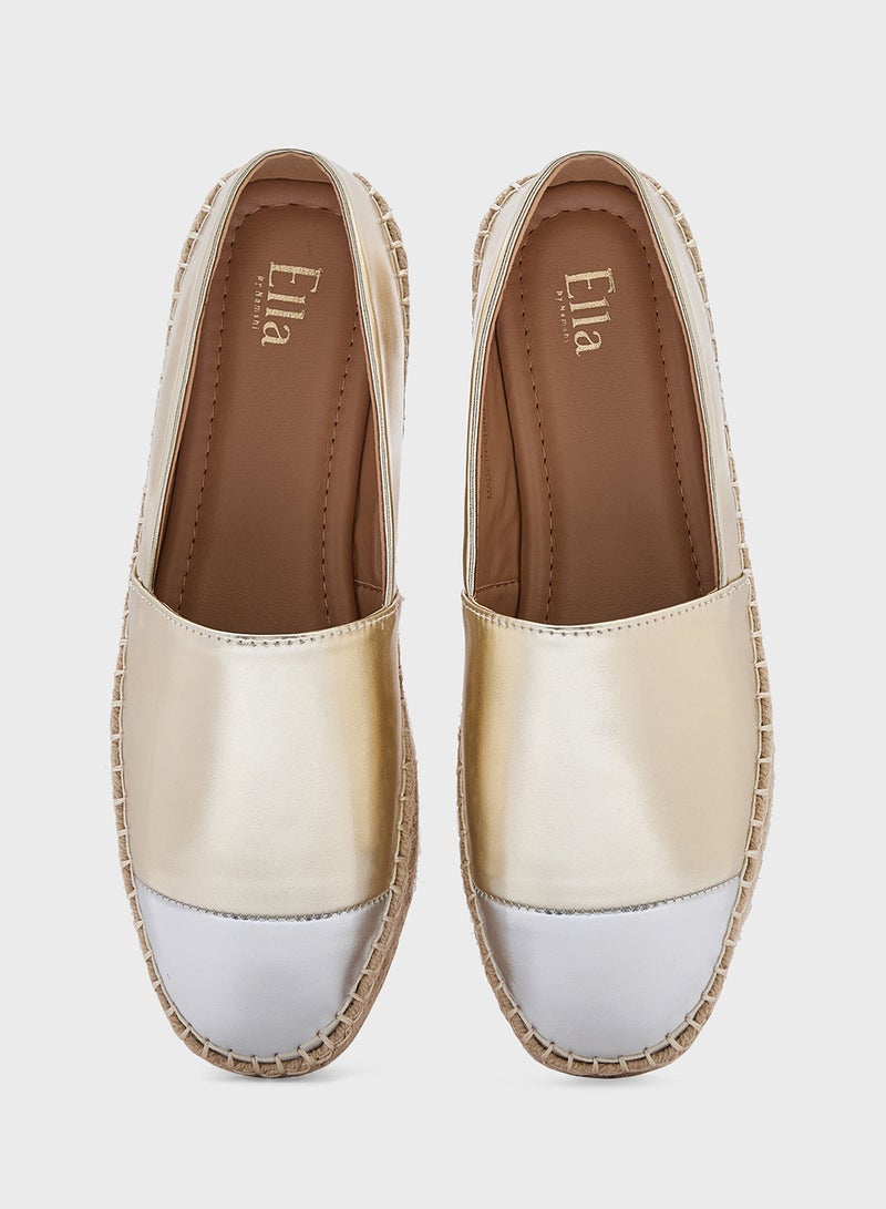 ELLA Metallic Toe Espadrille - Image 4