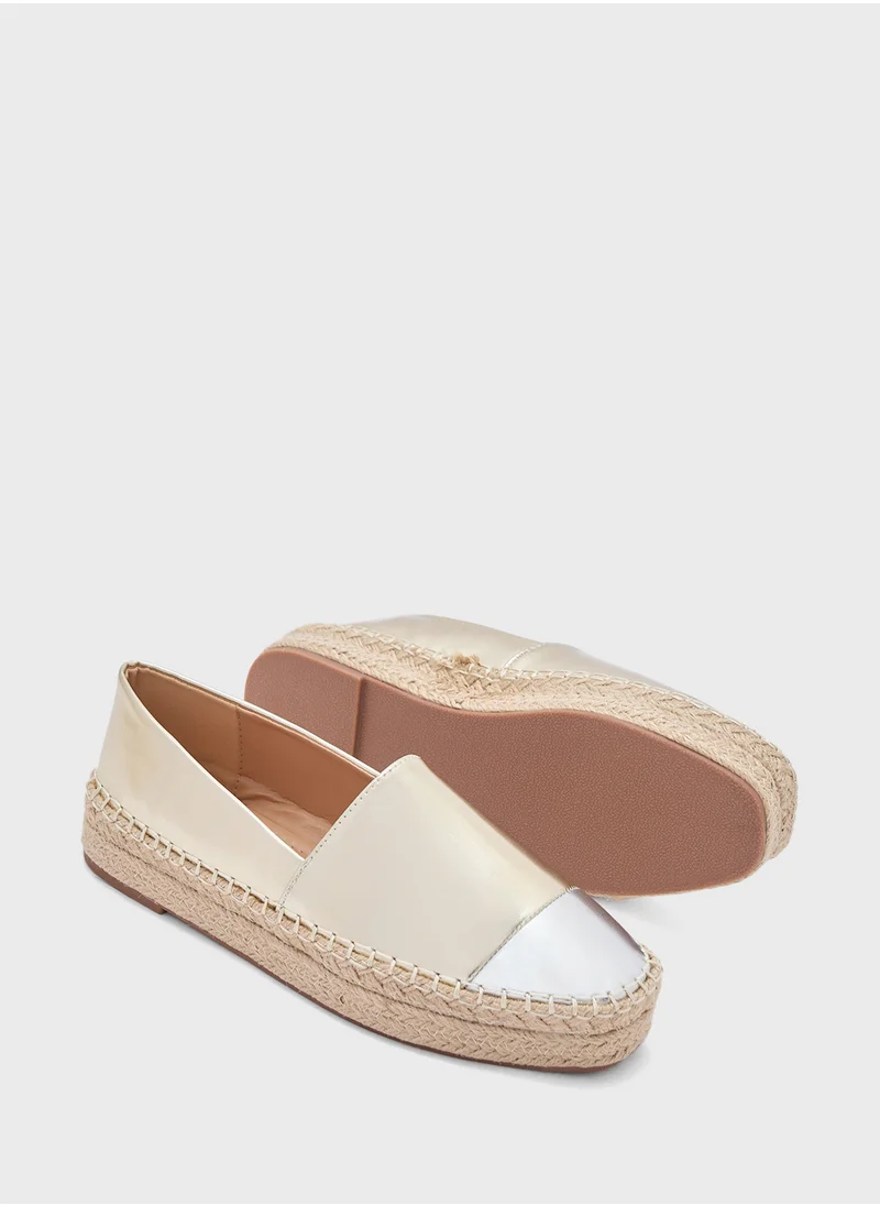 ELLA Metallic Toe Espadrille