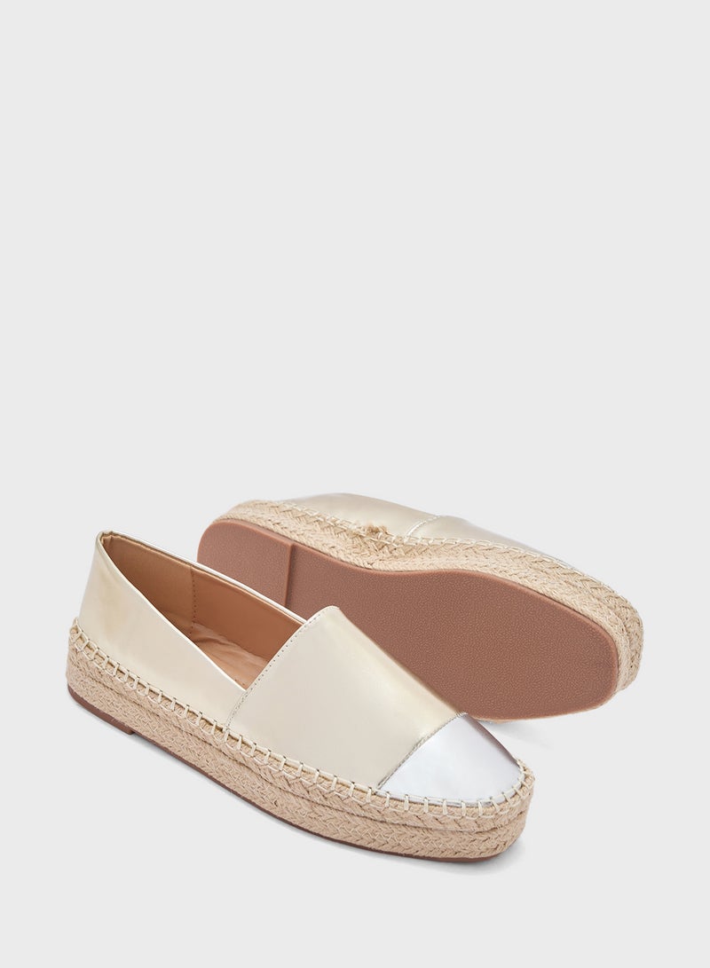 ELLA Metallic Toe Espadrille - Image 3