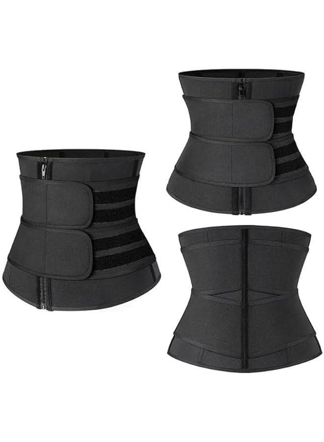 Adjustable Waist Trainer - Sauna Belt for Belly Body Shaping - Sweat Belt Compression Wrap for Women and Men - Plus Size Waist Trimmer Corset