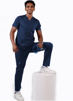 RZ The ideal choice for medical professionals is a medical scrub from RZ for men, in petroleum color.  - Image 1