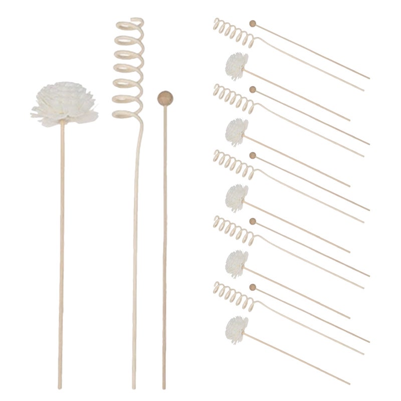 2 Sets Reed Diffuser Sticks: Fragrance Handmade Flowers Refill Replacement For Bathroom Women Bedroom Office Aromatherapy Decor - Image 5