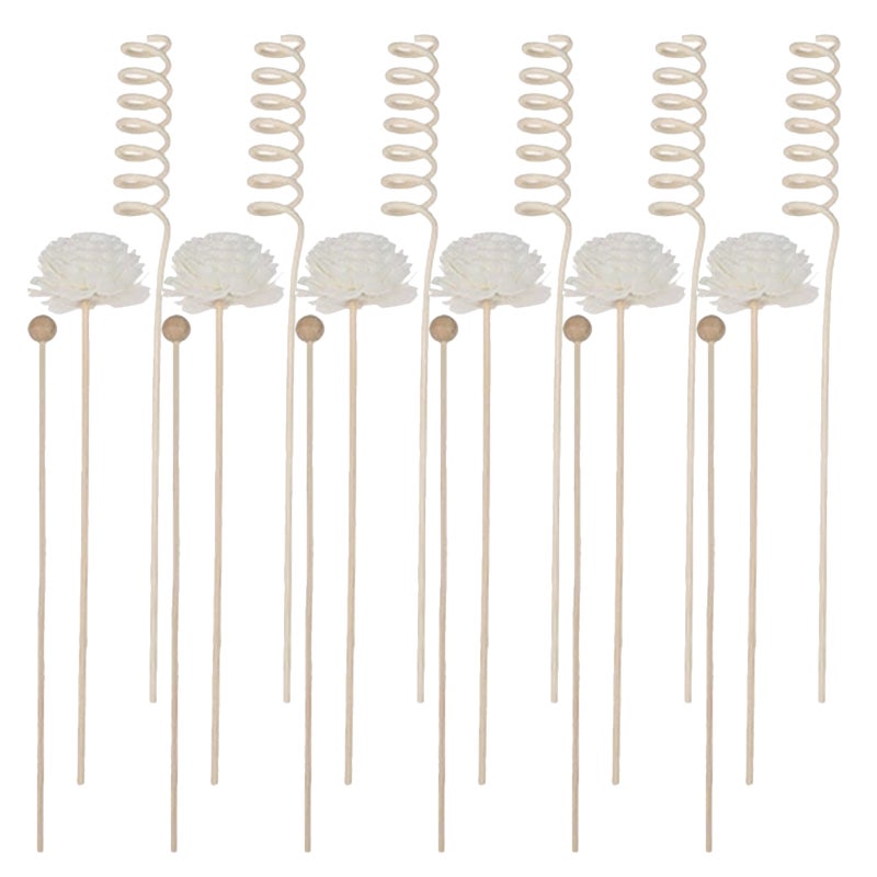 2 Sets Reed Diffuser Sticks: Fragrance Handmade Flowers Refill Replacement For Bathroom Women Bedroom Office Aromatherapy Decor - Image 4
