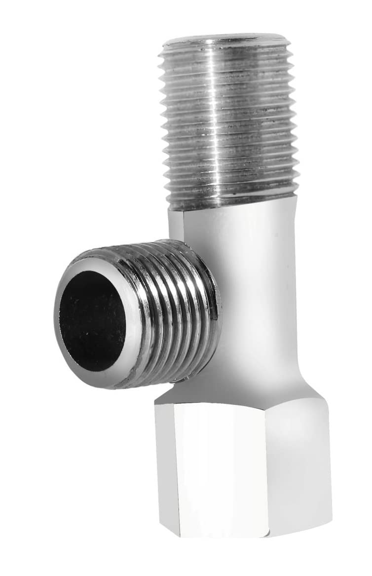 KINIK Chrome Plated Brass Tee Fitting Coupling with Male and Female Thread Connector Adapter (1/2 Inch) – Durable T-Type Pipe Connector for Water, Plumbing, and Industrial Applications - Image 2