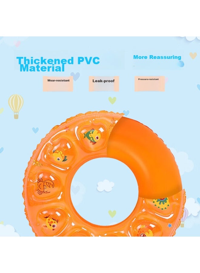Swimming Fun Yonglebao Thickened Double Air Chamber Crystal Swimming Ring, Adult And Children Inflatable Life Buoy For Surfing And Water Play, Size 80, 2-pack - Image 2