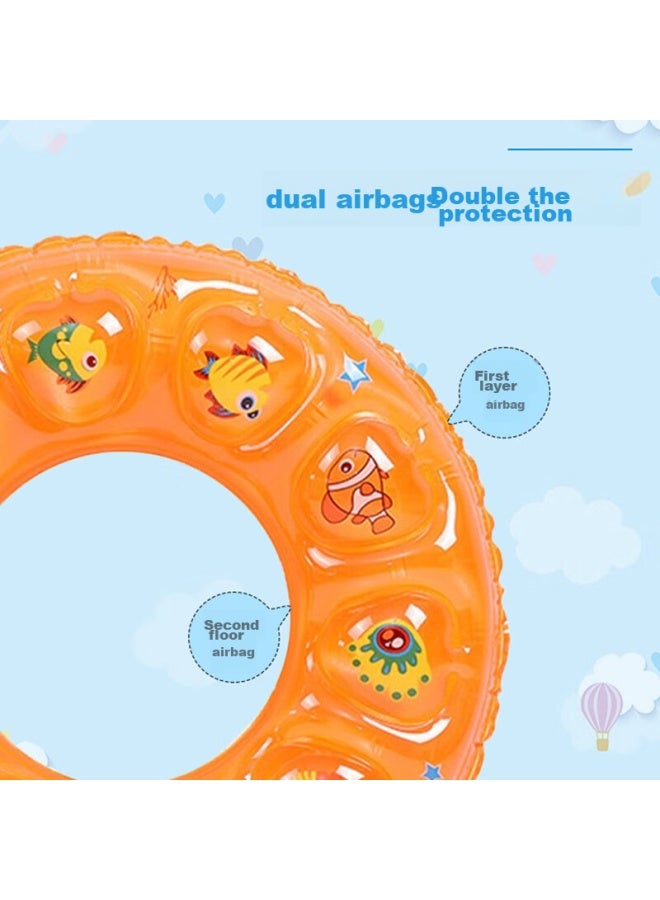 Swimming Fun Yonglebao Thickened Double Air Chamber Crystal Swimming Ring, Adult And Children Inflatable Life Buoy For Surfing And Water Play, Size 80, 2-pack - Image 3