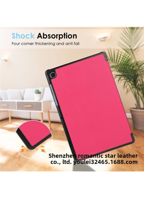 For Glory Flat V9 Protective Case 11.5 Leather Case ROL-W00 Three-fold Full-cover Anti-drop Bracket Ultra-thin Back Case-Colour:Rose Red-Applicable Model:Honor Tablet X9 Pro 2025/x9/x8 Pro 11.5 2023 Universal