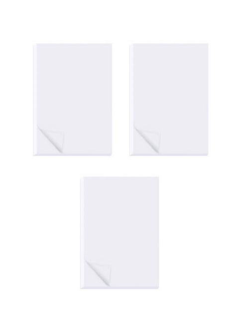 3 Pcs 100 Sheets Blank Notepad