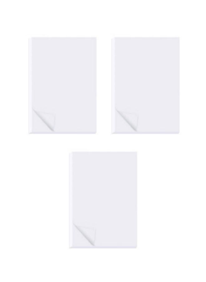 Generic - 3 Pcs 100 Sheets Blank Notepad - Image 1