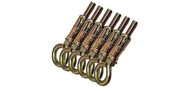 TheMujtaba Hook Anchor Round Close Brass Hook Fasteners, Brass Best Hook -(Color - Golden) (6mm),(Pack of 6) - Image 1