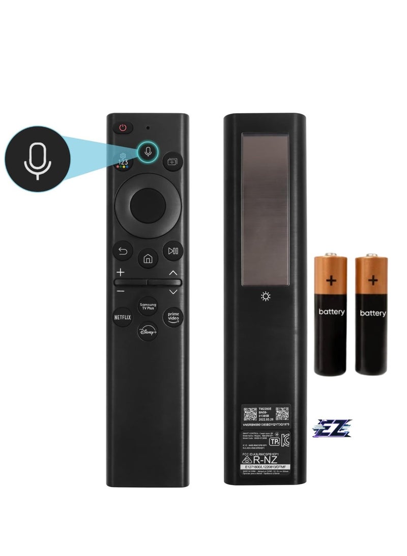 ELTRAZONE BN59-01385A Solar Voice Frame TV Remote Replacement for Samsung Smart TVs, Bluetooth Rechargeable Solar Cell Remote Control for Samsung Frame Neo LED Smart 4K Ultra HD TVs – Eco-Friendly, Convenient Control - Image 1