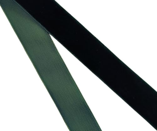 Abbaoww 11 Yards Vintage Forest Green Velvet Ribbon 5/8 Inch Wide for Wedding Christmas Tree Wreath Decor Gift Wrapping Floral Bouquets DIY Projects - Image 2
