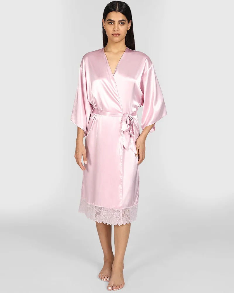 لا سينزا La Senza Sexy Sleep Satin Robe Lingerie