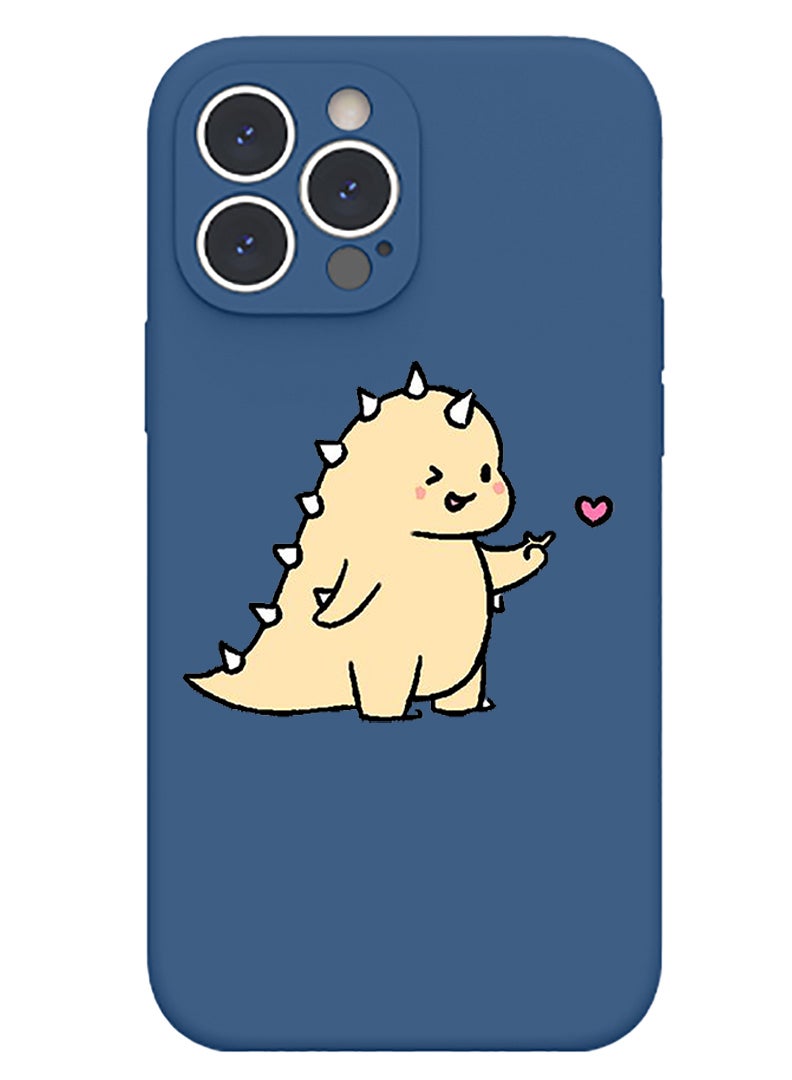 Theodor Protective Slim Fit Case Liquid Silicone Cover with Full Body Protection Anti-Scratch Shockproof Case For iPhone 15 Pro Blue  - Discover-01 - Image 1