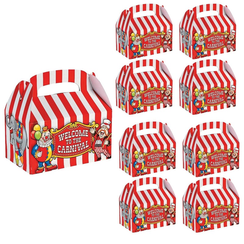 Fun Express Circus Big Top Treat Box Carnival Party Supplies VBS Vacation Bible School SuppliesDecor Set of 12