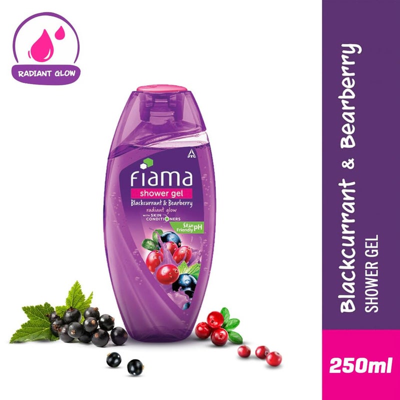 Fiama Body Wash Shower Gel Blackcurrant Bearberry 250ml Body Wash for Women Men with Skin Conditioners for Radiant Glow Suitable for All Skin Types Pack of 2 - Image 2