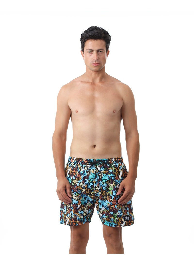 ATUM Aquatic Bloom Black Swim Short - Image 1