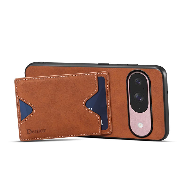 دينيور جراب هاتف Google Pixel 10 Pro / Pixel 10 D06 من البولي يوريثان مع حامل للبطاقات (بني) - Image 5