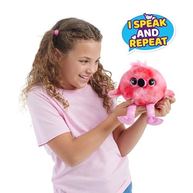 Pets Alive Chirpy Birds (Flamingo) by ZURU, Electronic Pet That Speaks, Giant Surprise Egg, Stickers, Comb, Fluffy Clay, Bird Animal Plush for Girls - Image 5