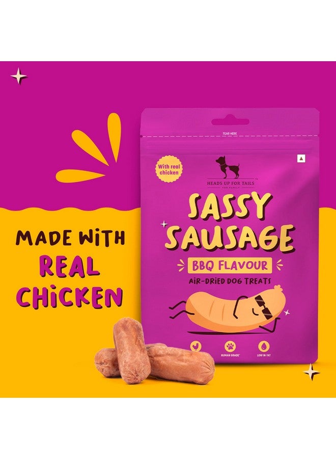 Heads Up For Tails HUFT Sassy Sausage Dog Treats with Real Chicken Air-Dried (BBQ) - 100g | Healthy Snacks for Puppies & Adult Dogs | Training Treats for Small Dogs & Puppies | Pet Treats - Image 2