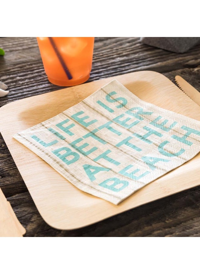 Restaurantware 13 Inch Paper Luncheon Napkins, 500 The Beach Design Printed Napkins - 3-Ply, Textured Edges, Assorted Colors Paper Decorated Napkins, Soft And Strong, For Parties Or Catering Events  - Image 3