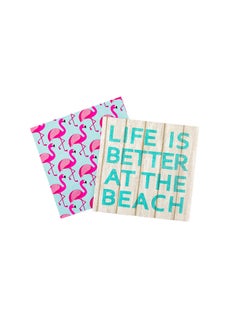 Restaurantware Restaurantware-13 Inch Paper Luncheon Napkins, 500 The Beach Design Printed Napkins - 3-Ply, Textured Edges, Assorted Colors Paper Decorated Napkins, Soft And Strong, For Parties Or Catering Events  - Image 3