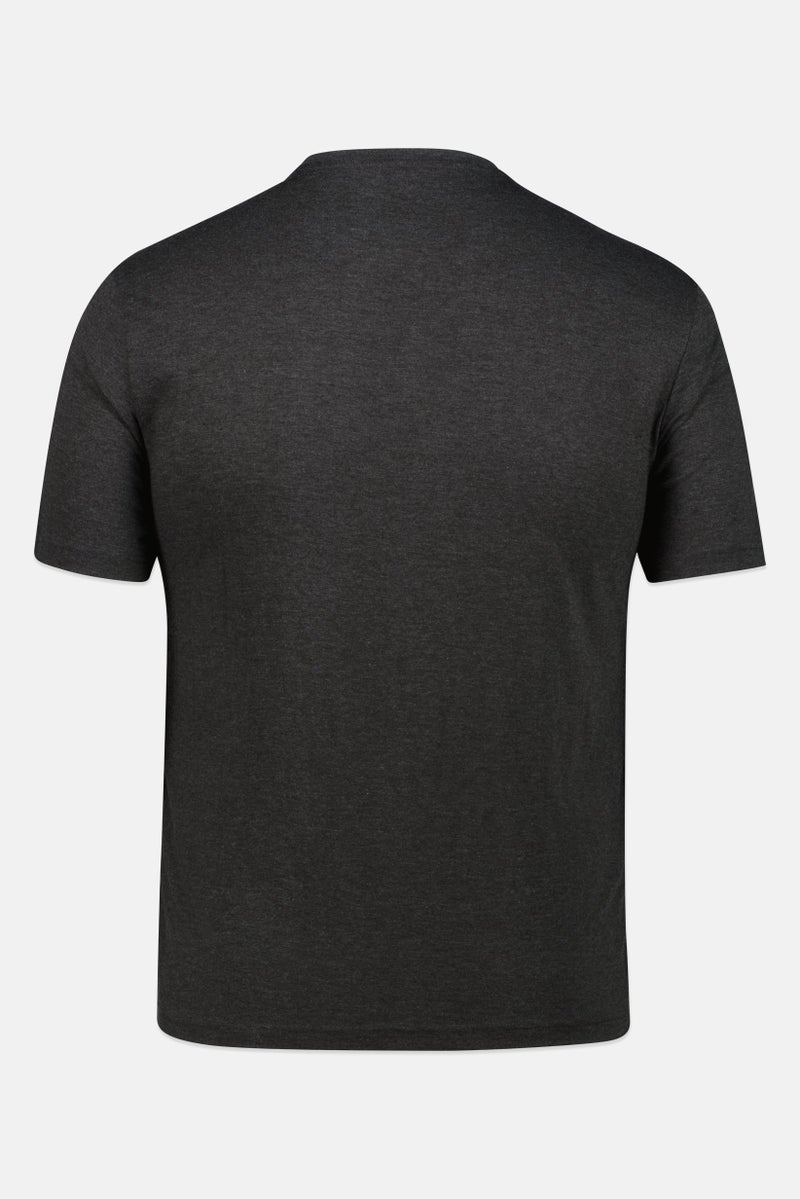 Chaps Men Crew Neck Short Sleeve Heather T-Shirt, Charcoal - Image 4