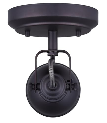CANARM ICW622A01ORB10 LTD Polo 1 Light Ceiling/Wall, Oil Rubbed Bronze with Adjustable Head , Oil-rubbed Bronze - Image 3