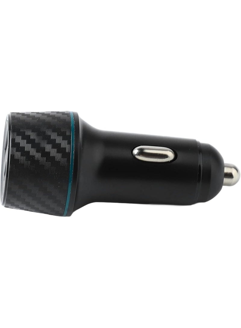 Suuonee شاحن سيارة ثنائي المنافذ للشحن السريع USB PD بقوة 95 واط، بتصميم من ألياف الكربون، مزود بمحول ولاعة سجائر للسيارات والشاحنات - Image 4