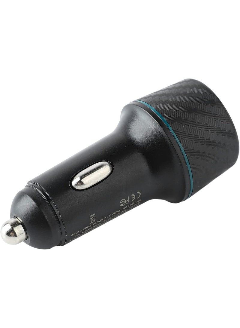 Suuonee Dual Port Fast Charge Car Charger USB PD 95W Carbon Fiber Style Cigarette Lighter Adapter for Car Truck - Image 5
