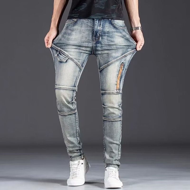 Unisex Classic Denim Jeans Loose Fit Daily Outdoor Wear - Image 1