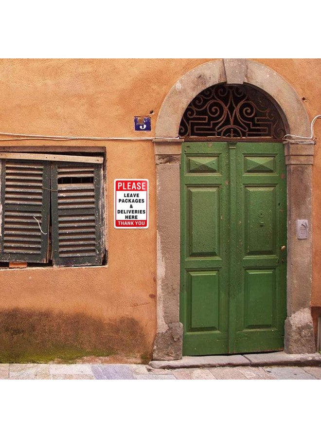 Enjoyist Please Leave Deliveries and Packages Here Sign 12"x 8" .04" Rust Free Aluminum - UV Protected and Weatherproof - Image 4