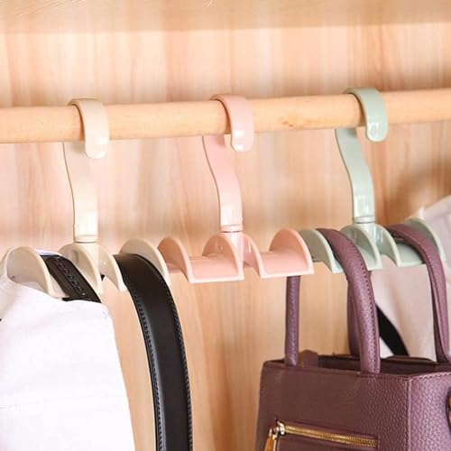 AUGEN Purse Hanger Rotating Hook Bag Rack Holder Handbag Hanger Organizer Storage The Closet Rod for Storing and Organizing Purses, Backpacks, Satchels, Crossovers, Handbags, Totes (Blue, Pack of 2) - Image 2