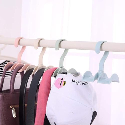 AUGEN Purse Hanger Rotating Hook Bag Rack Holder Handbag Hanger Organizer Storage The Closet Rod for Storing and Organizing Purses, Backpacks, Satchels, Crossovers, Handbags, Totes (Blue, Pack of 2) - Image 4
