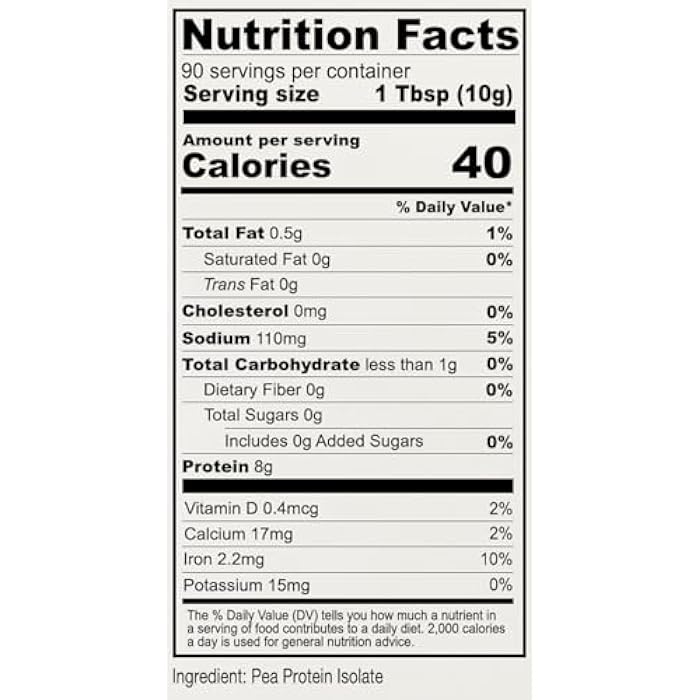 Anthony's Premium Pea Protein, 2 lb, Plant Based, Gluten Free, Unflavored, Vegan, Keto Friendly, Made from Peas - Image 3