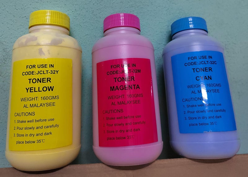 Toner Refill for all Kyocera color printers and copiers, 3 Colors, Cyan, Magenta and Yellow - Image 2