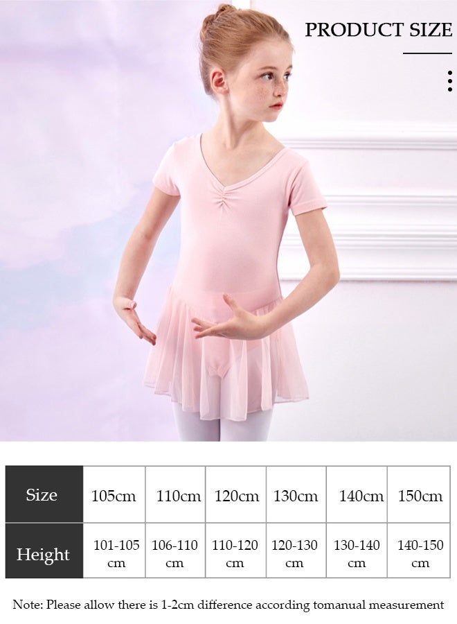 DUNISO فساتين الباليه للفتيات ثياب مع تنورة فستان الرقص الخلفي Bowknot تصميم راقصة الباليه توتو الزي القطن فستان الباليه تنورة صغيرة تنورة الأميرة فساتين ملابس الرقص ملابس لفتاة صغيرة - Image 3