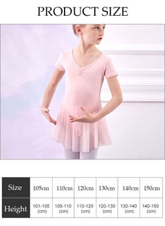 DUNISO Girls Ballet Dresses Leotards with Skirt Dance Dress Back Bowknot Design Ballerina Tutu Outfit Cotton Dress Ballet Skirt Mini Skirt Princess Dresses Dance Wear Clothes for Little Girl  - Image 4