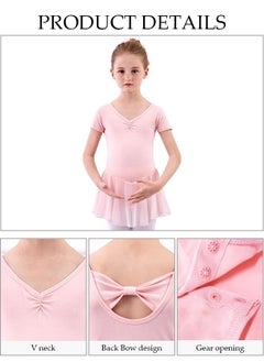 DUNISO Girls Ballet Dresses Leotards with Skirt Dance Dress Back Bowknot Design Ballerina Tutu Outfit Cotton Dress Ballet Skirt Mini Skirt Princess Dresses Dance Wear Clothes for Little Girl  - Image 3