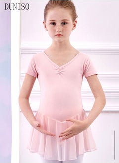 DUNISO Girls Ballet Dresses Leotards with Skirt Dance Dress Back Bowknot Design Ballerina Tutu Outfit Cotton Dress Ballet Skirt Mini Skirt Princess Dresses Dance Wear Clothes for Little Girl  - Image 2