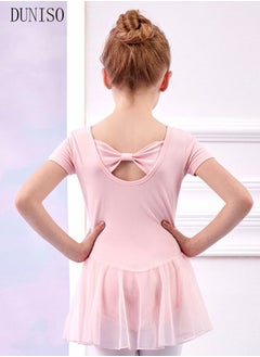DUNISO Girls Ballet Dresses Leotards with Skirt Dance Dress Back Bowknot Design Ballerina Tutu Outfit Cotton Dress Ballet Skirt Mini Skirt Princess Dresses Dance Wear Clothes for Little Girl  - Image 5